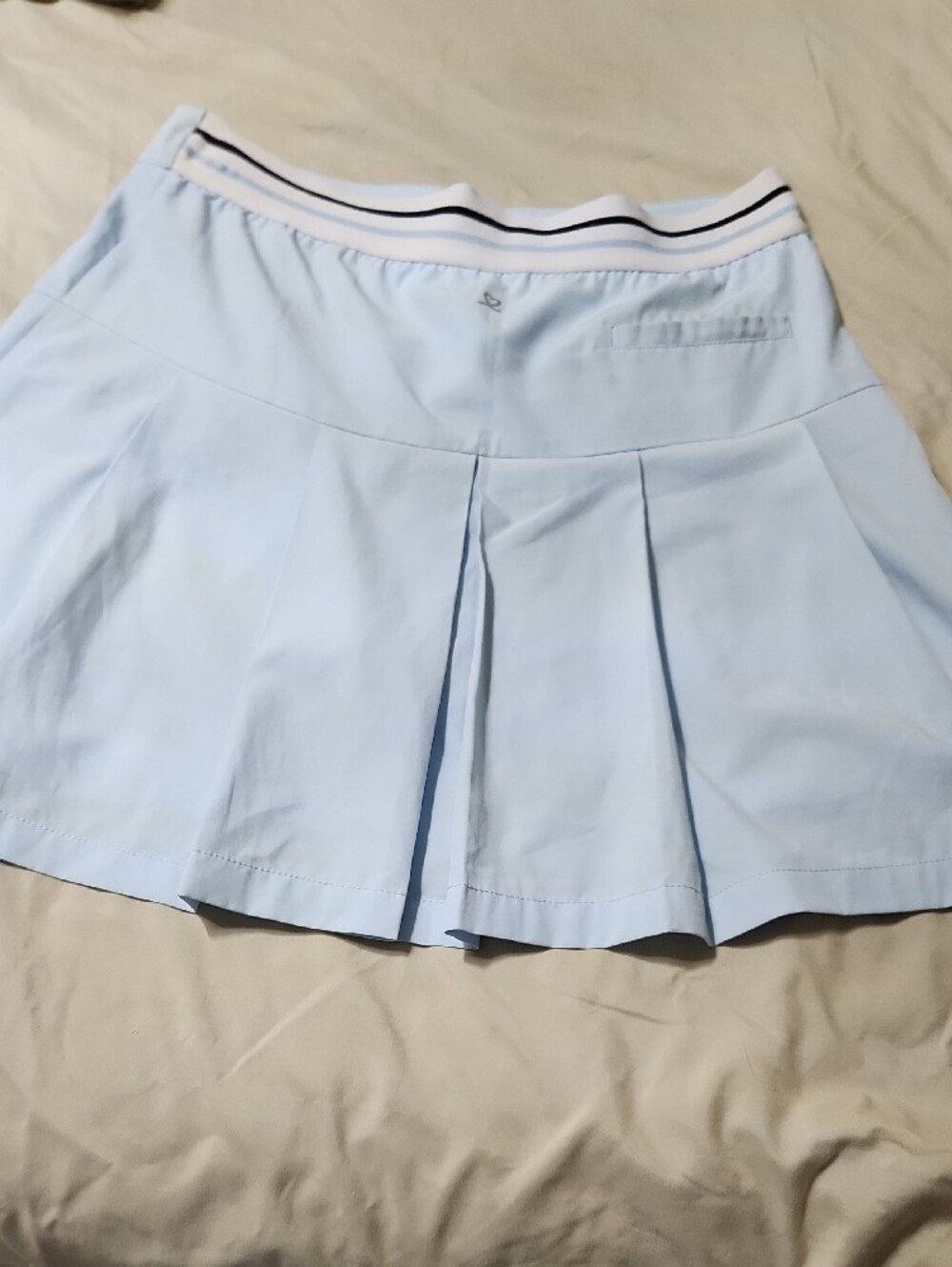 Daily Sports Light Blue Pleated Mini Skirt - Picture 4 of 5